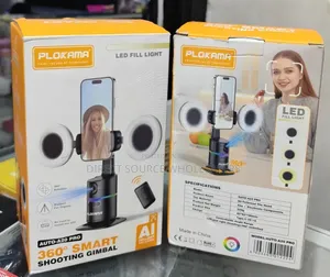 PLOKAMA AUTO-A20 PRO 360° AI Smart Gimbal with LED Light