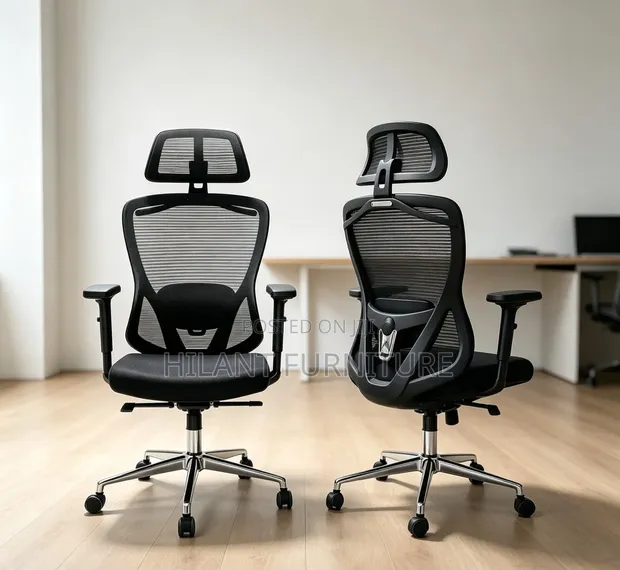 High-Back Mesh Executive Office Chair with Lumbar Support - 1