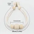 2pc Magnetic Curtain Tie Backs with Wooden Beads - 3