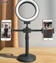 Double Stand Holder with 6-Inch Ring Light - 2
