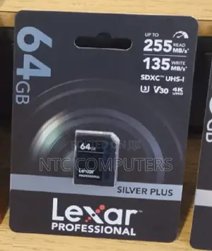 Lexar 64GB Professional Silver Plus UHS-I SDXC Memory Card