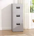 Steel Office File Cabinet with 3 Drawers - 1