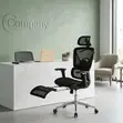 High-Back Orthopedic Office Chair with Footrest - 1
