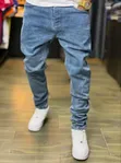 Light Blue Men's Slim Fit Jeans (Sizes 30-38) - 2