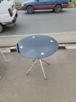 Meza ya Kula / Kahawa ya Mviringo ya Kioo - 2