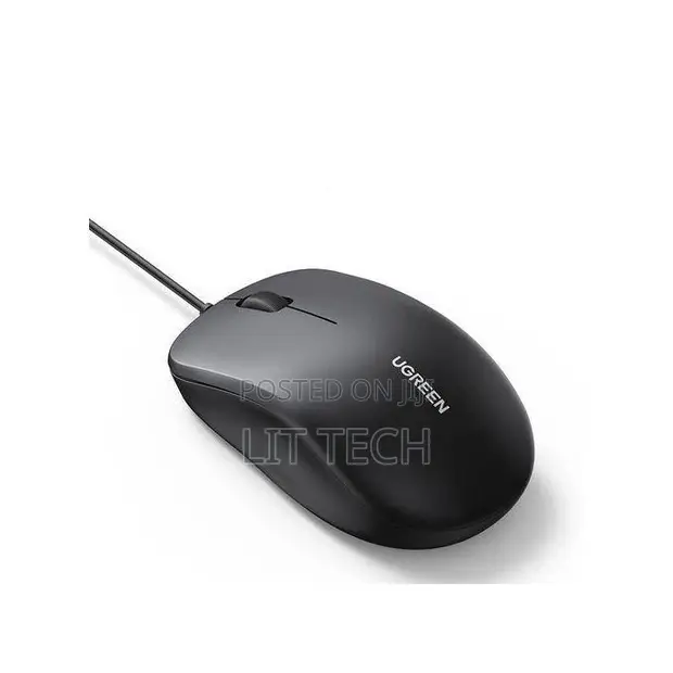 Ugreen MU007 Wired Mouse - Silent 3-Button USB-A, 1200 DPI - 1
