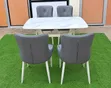 Modern Dining Table & 4 Chairs Set - 1