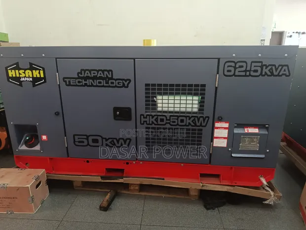 Kizimba cha Umeme cha Hisaki Japan 50kW/62.5kVA Kipya cha Dizeli - 1