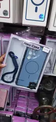 Blue Magnetic Case with Wrist Strap for Samsung Galaxy S22 Ultra - 2