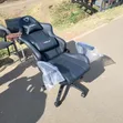 Kiti cha Michezo Nyeusi cha Ergonomic chenye Msaada wa Miguu - 3