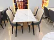 Modern 4 Seater Dining Table Set - Marble Look - 2