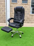 Executive Reclining Office Chair with Footrest - 2