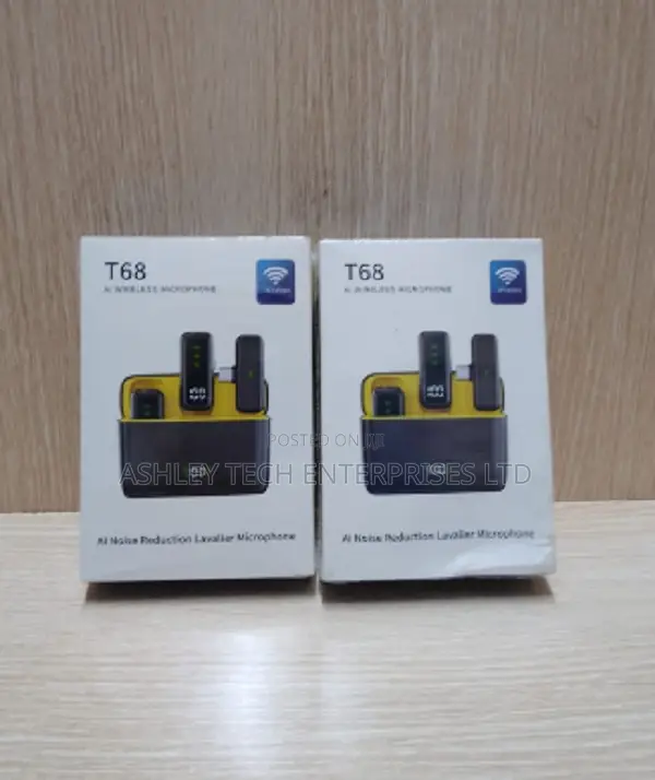 T68 Wireless Lavalier Mic - 2 Transmitters - 1