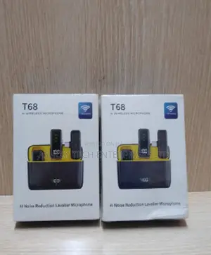 T68 Dual Clip-on Wireless Microphone - High Performance