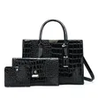 3-in-1 Crocodile Pattern Handbag - 2