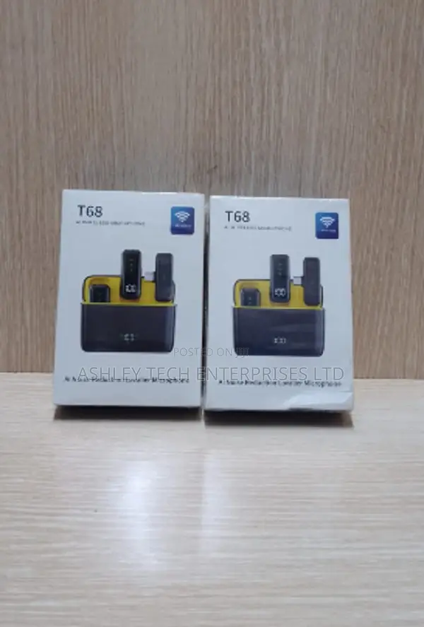 T68 Wireless Collar Microphone - Dual Mic Set - 1
