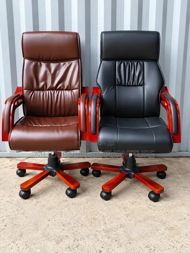Boss Executive Office Chair with Wooden Arms - 1