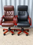 Boss Executive Office Chair with Wooden Arms - 1