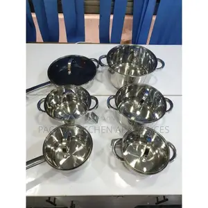 12-Piece Induction Base Stainless Steel Cookware Set