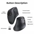 Ugreen MU008 Vertical Mouse - 2.4GHz & Bluetooth - 2