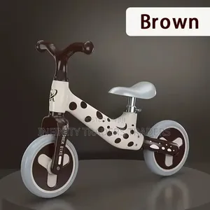 Kids Balance Bike - Pink, Brown, Fluorescent Green