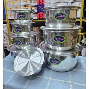 Signature 12/19 Pyramid Aluminum Sufurias Set (8pcs) with Lids