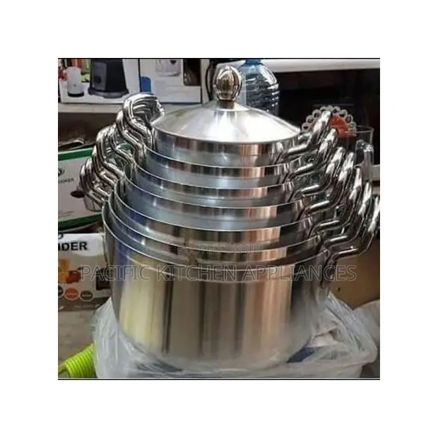 Premium Stainless Steel Aluminium Cookware Set with Lids - 1