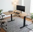 Desk ya Ofisi ya L-Shaped ya Umeme yenye Curve - 4