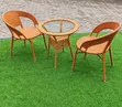 Outdoor Rattan Bistro Set - Viti 2 & Meza ya Kioo - 1