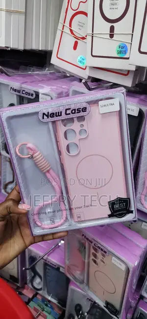New Light Pink Samsung Galaxy S24 Ultra Case with Lanyard