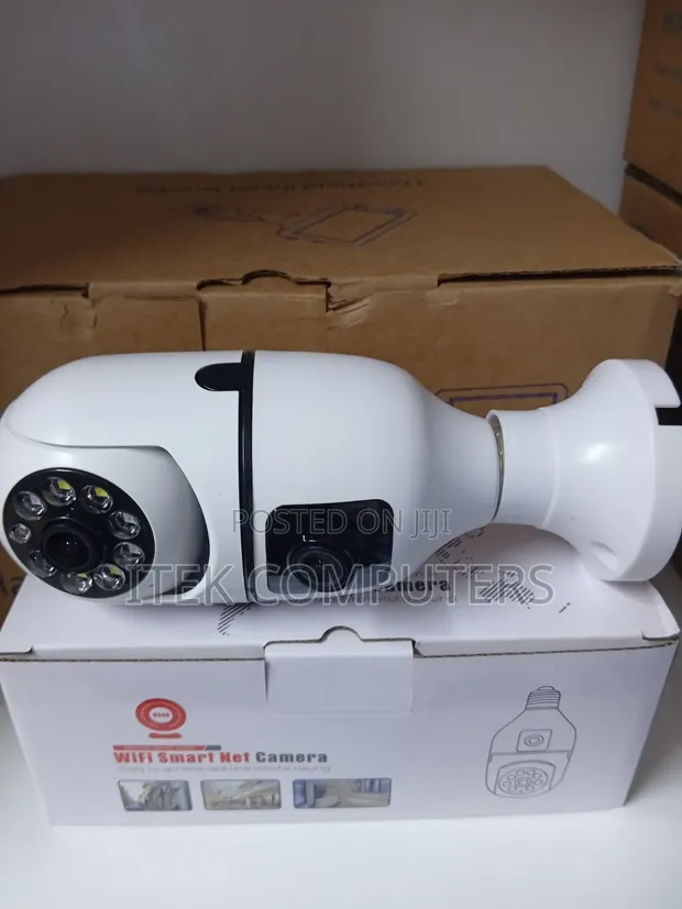 V380 Dual Lens Bulb Camera for 24 Hour Security - 1