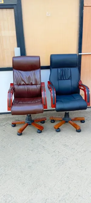 Executive Leather Office Chair - Black/Brown