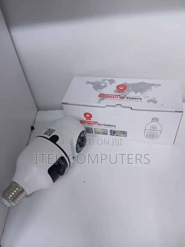 V380 Dual Lens Bulb Camera for Nighttime Home Protection - 1