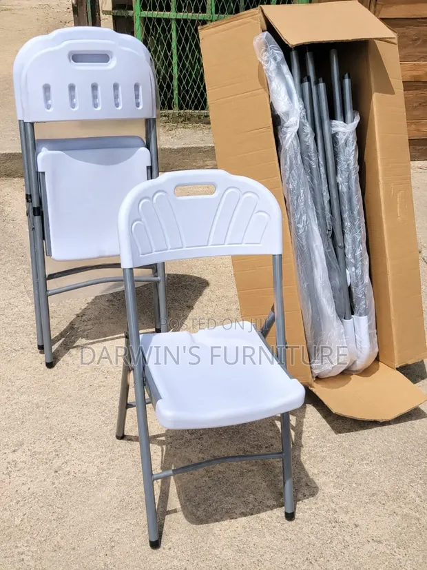 Boss Office Products Folding Chair - White - 1