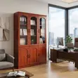 3-Door Mahogany Executive Office Cabinet - 2