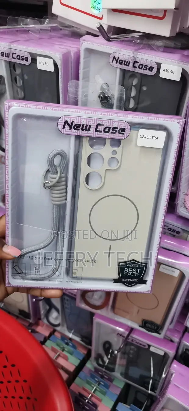 Beige Magnetic Phone Case for Samsung Galaxy S24 Ultra - 1