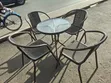 Rattan & Glass Top Table Set - 4 Seater Outdoor Patio - 2