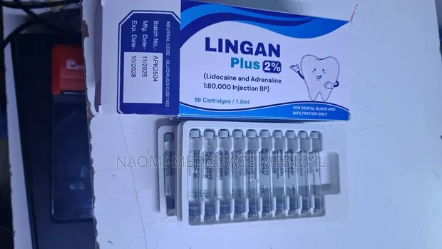 Lingan Plus 2% Cartridges za Meno (Lidocaine & Adrenaline) - 1