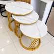 Gold Marble Nesting Coffee Tables - 1