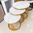 Gold Marble Nesting Coffee Tables - 2