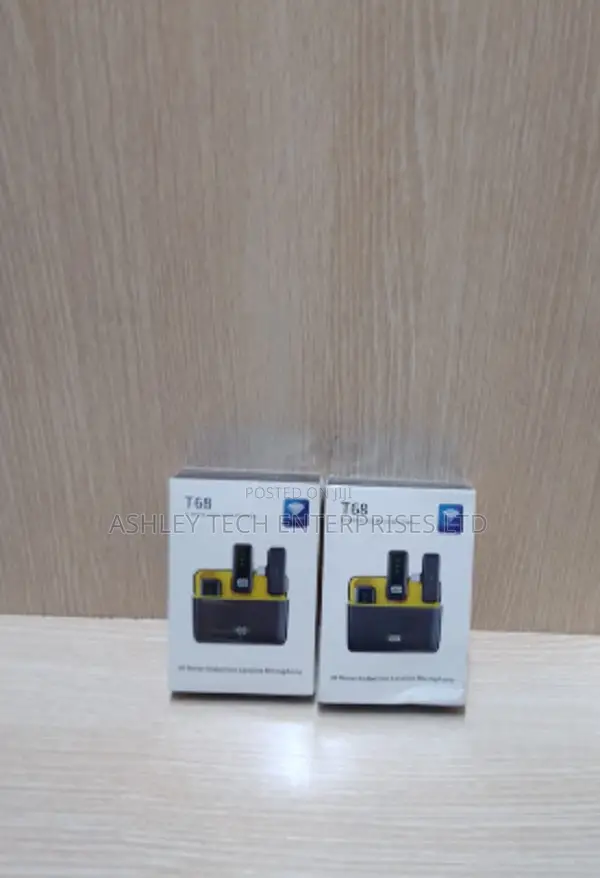 T68 Wireless Microphone - Dual Mic for Phone & Camera - 1