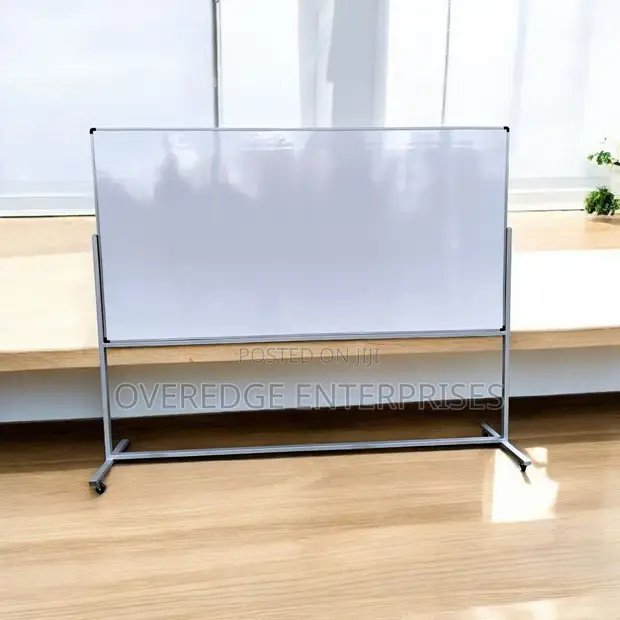 8ft x 4ft Magnetic Whiteboard na Stand Inayoweza Kusogezwa - 1