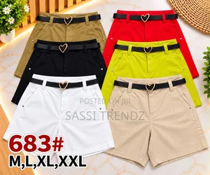 Khaki Shorts with Belt