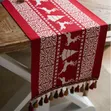 Christmas Jacquard Table Runner - Picha za Reindeer & Snowman - 2