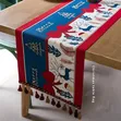 Christmas Jacquard Table Runner - Picha za Reindeer & Snowman - 4