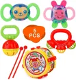 Baby Rattle & Musical Drum - Baby Concert Funny - 1