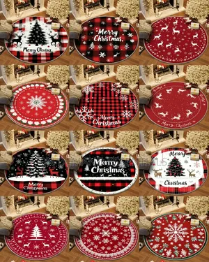 Christmas Circular Carpet - Washable, Anti-Slip