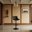 Ergonomic Leather Barstools (Black) - 3
