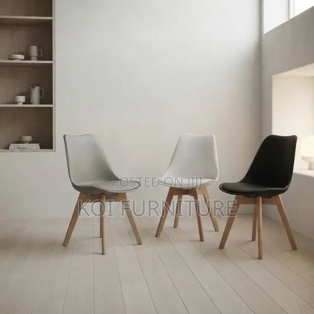 Viti vya Kisasa vya Eames vya Chakula (Set ya 4) - 1