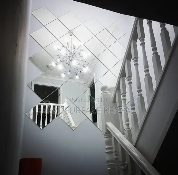 Diamond Acrylic Mirror Tiles - Fedha Peel & Stick - 1